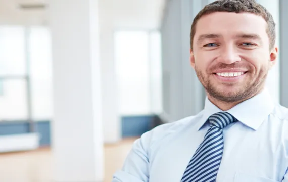 Smiling employee