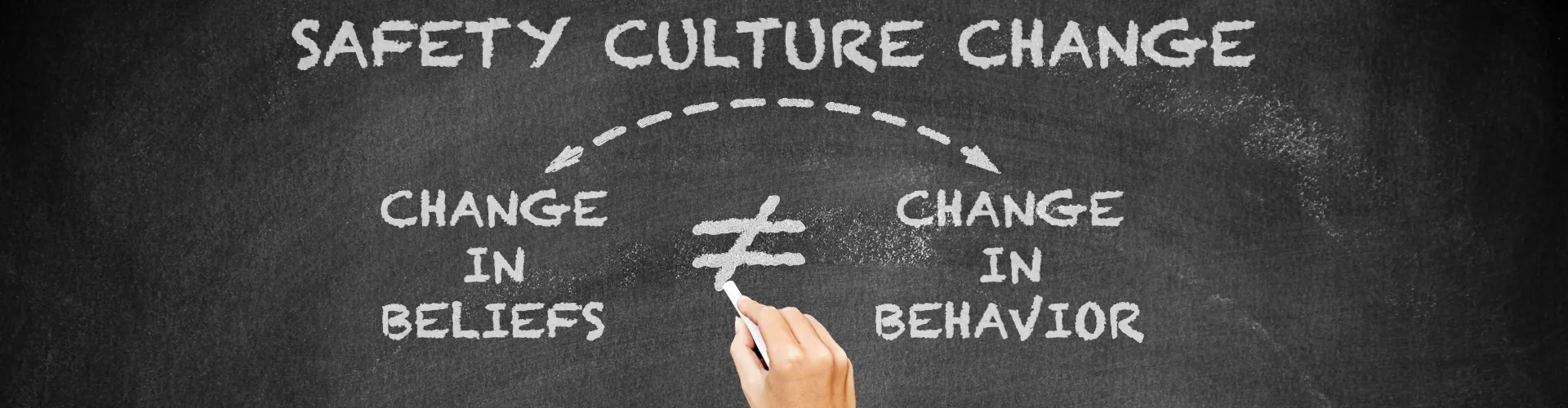 Hand Writing on Chalkboard Safety Culture Change